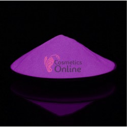 Decor pentru unghii NADP017NN cu pudra fosforescenta Alb -> Mov neon 